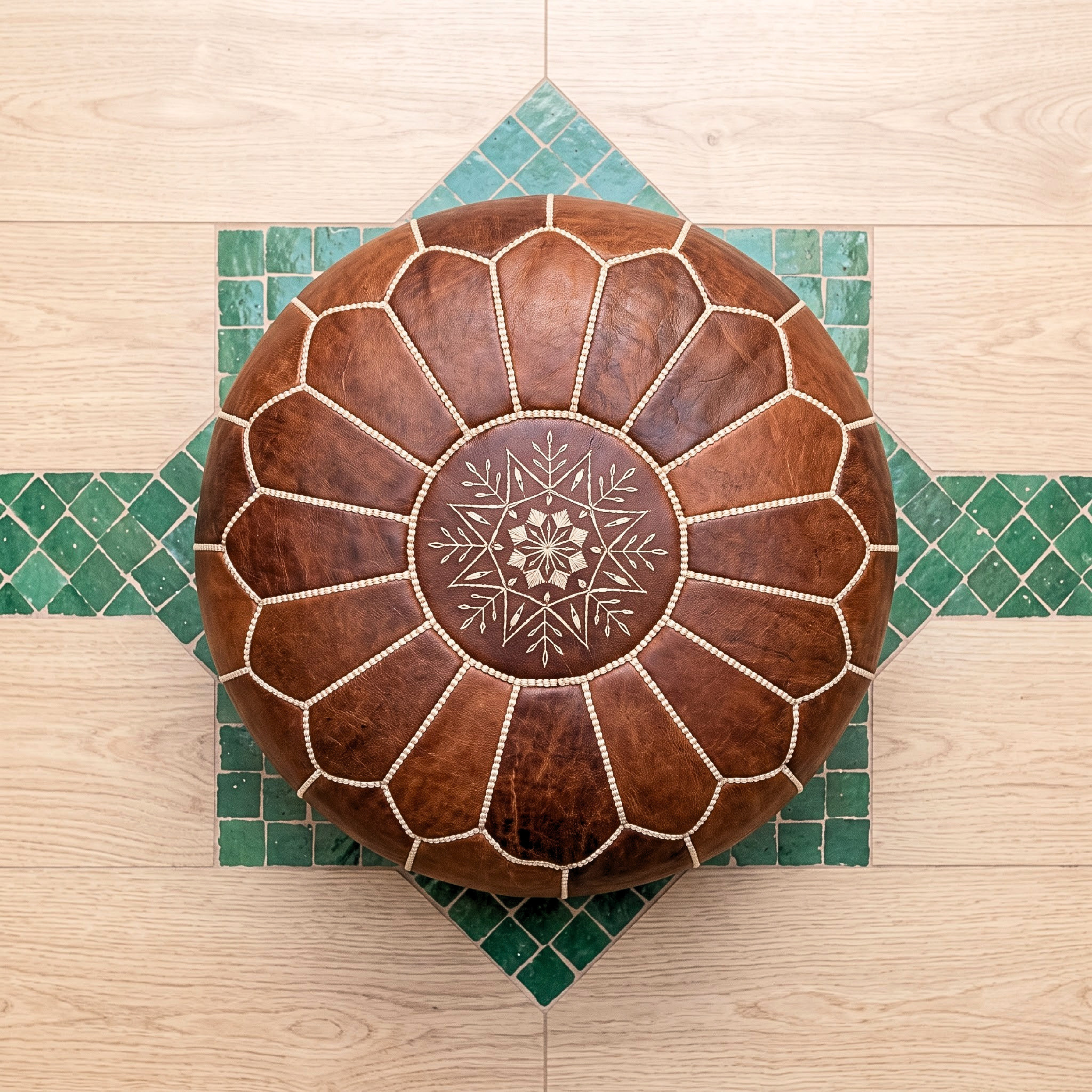 Leather Poufs