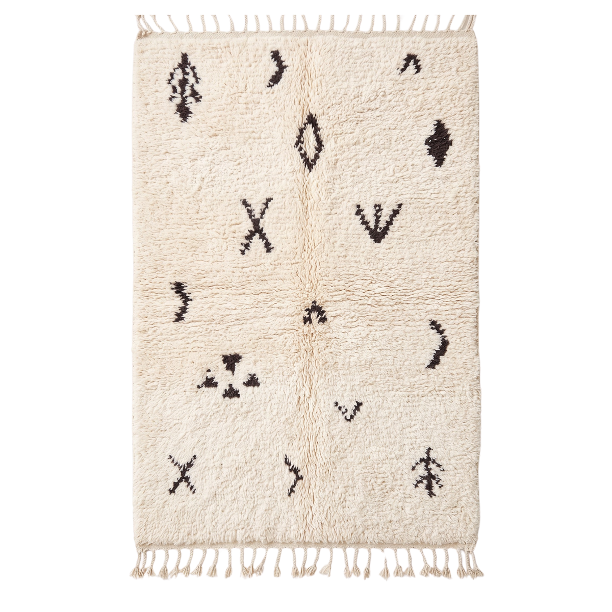 Authentic Moroccan Beni Ourain Wool Rug | Minimalist Tribal Berber Carpet from the Atlas Mountains
