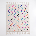 Handmade Moroccan Wool Rug with Multicolor Zigzag Pattern | Authentic Atlas Berber Carpet